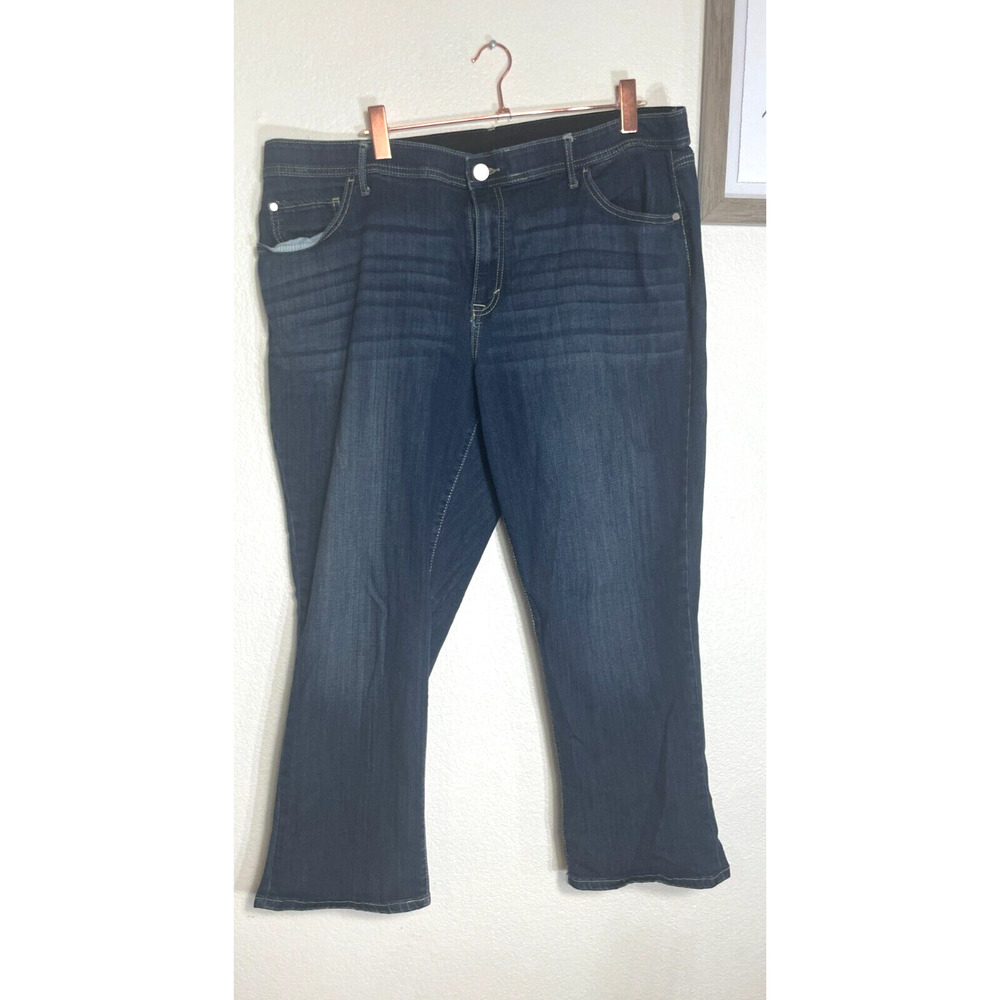 Evri Plus Size Jeans Size 20W 44"x25" Dark Blue Comfort Mid-Rise Bootcut
